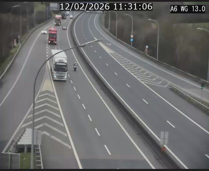 Traffic live webcam Luxembourg Mamer - A6 - BK 13 - direction Luxembourg/France/Allemagne