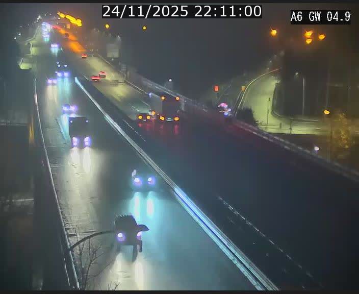 Traffic live webcam Luxembourg Croix de Cessange - A6 - BK 4.9 - direction Belgique