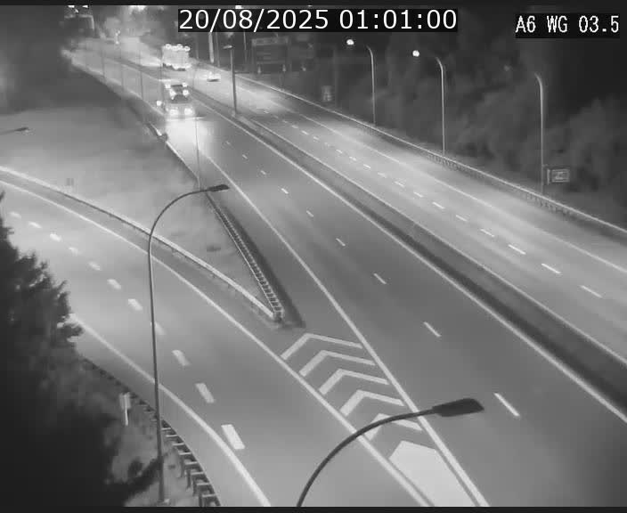 Traffic live webcam Luxembourg - Croix de Cessange - A6 - BK 3.5 - direction France/Allemagne
