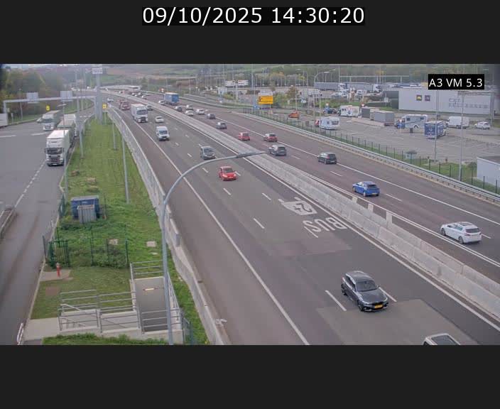 Traffic live webcam Luxembourg Aire de Berchem - A3 - BK 5 - direction France