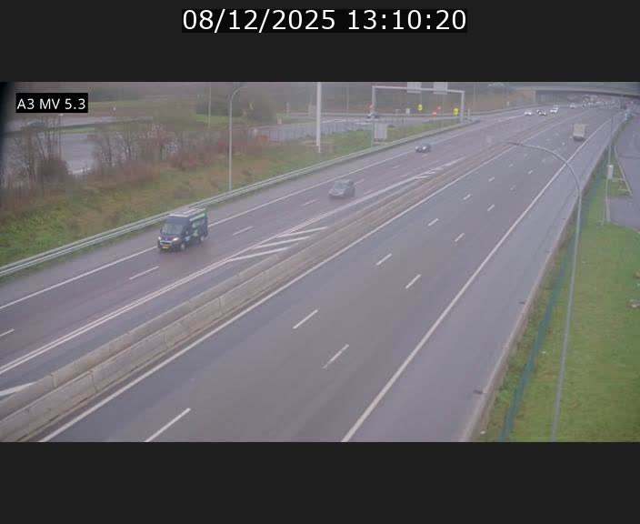 Webcam à l'Aire de Berchem au Luxembourg sur l'A3. Vue orientée vers la France