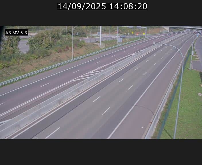 Webcam à l'Aire de Berchem au Luxembourg sur l'A3. Vue orientée vers la France
