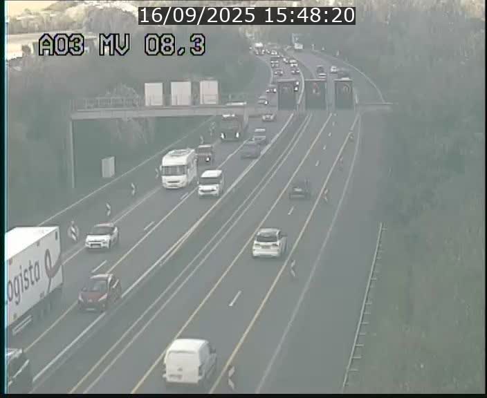 Webcam Autoroute après la Croix de Bettembourg en direction de Luxembourg sur l'A3