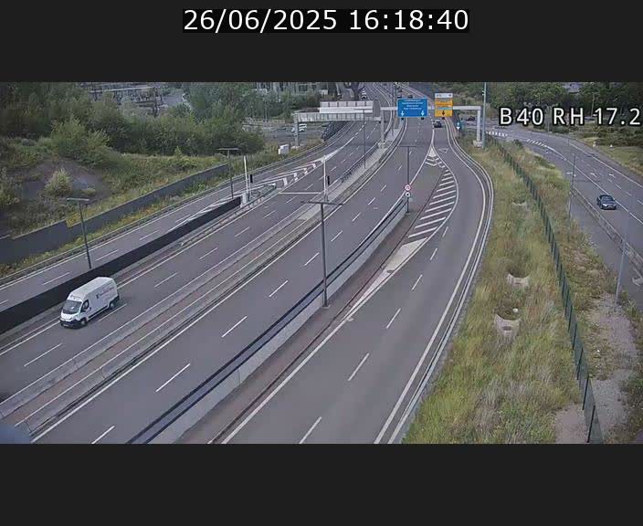 Webcam sur le contournement d'Esch Belval à hauteur de la sortie Université de Luxembourg. Vue orientée vers Luxembourg
