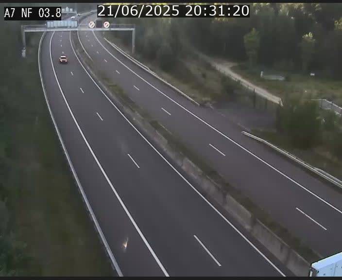 Webcam autoroute A7 au Luxembourg à la sortie du Tunnel Stafelter vers le Nord