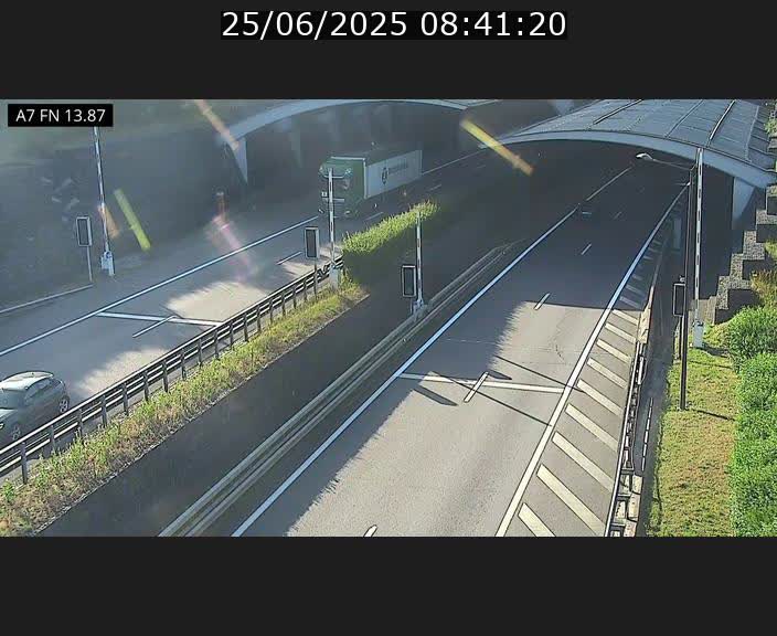 Caméra trafic Luxembourg - A7, Tunnel Gousselerbierg, entrée nord, direction Lorentzweiler