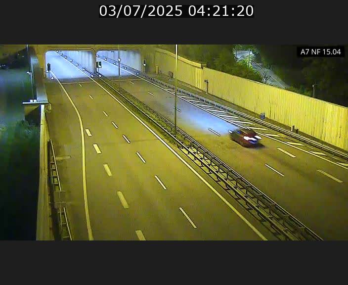 Caméra trafic Luxembourg - A7, Tunnel Mersch, entrée sud, direction Ettelbruck