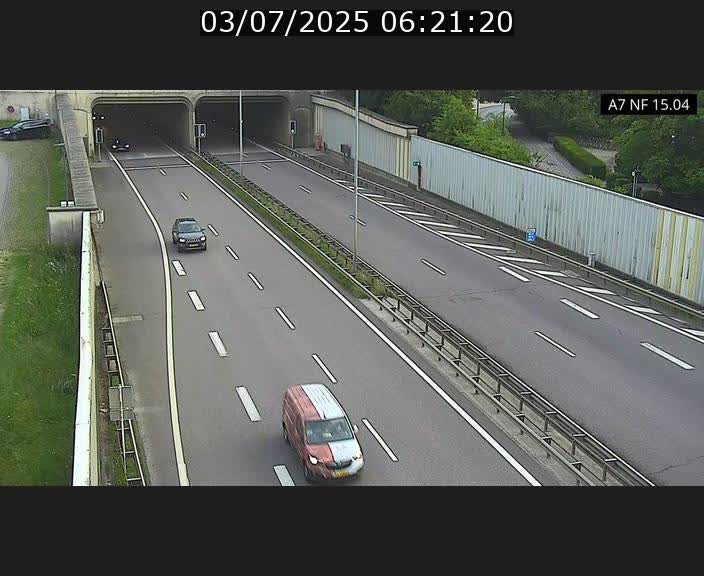 Caméra trafic Luxembourg - A7, Tunnel Mersch, entrée sud, direction Ettelbruck
