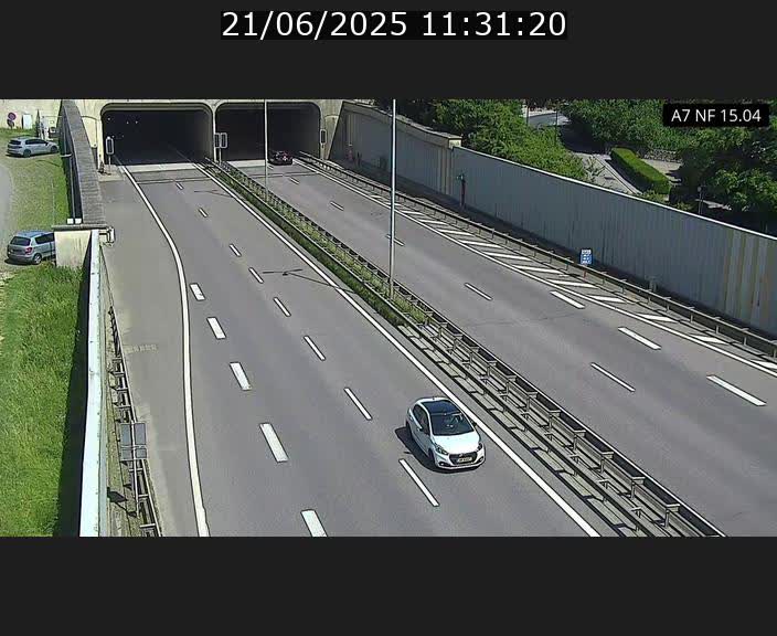 Caméra trafic Luxembourg - A7, Tunnel Mersch, entrée sud, direction Ettelbruck