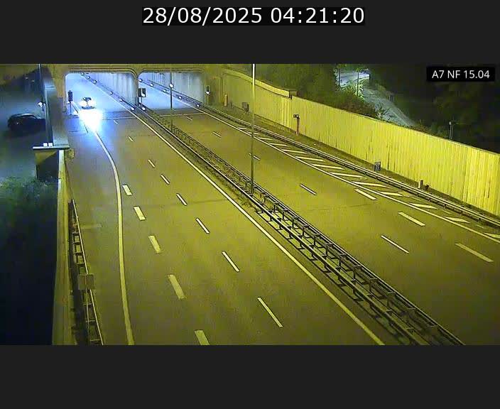 Caméra trafic Luxembourg - A7, Tunnel Mersch, entrée sud, direction Ettelbruck