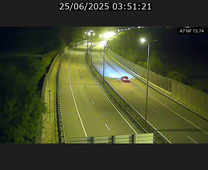 Caméra trafic Luxembourg - A7, Tunnel Mersch, entrée nord, direction Lorentzweiler