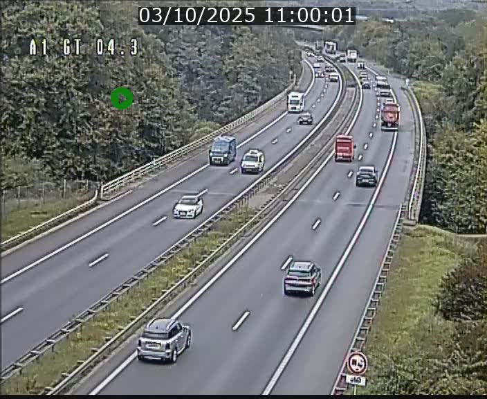 Traffic live webcam Luxembourg Itzig - A1 direction Sandweiler - BK 4.3