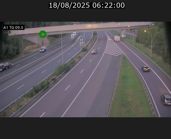Traffic live webcam Luxembourg Jonction Grünewald - A1 direction Luxembourg-ville - BK 9.5