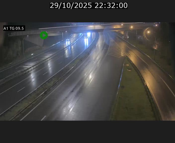 Traffic live webcam Luxembourg Jonction Grünewald - A1 direction Luxembourg-ville - BK 9.5