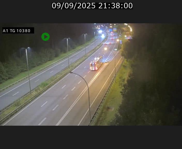 Traffic live webcam Luxembourg Senningerberg - A1 direction Luxembourg Kirchberg - BK 10.3