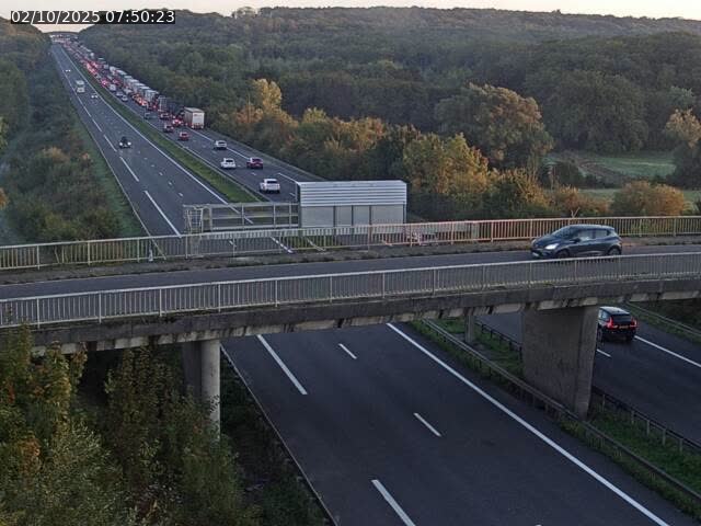 Caméra autoroute France - A31, Zoufftgen direction Luxembourg-ville, à la frontière entre la France et le Luxembourg