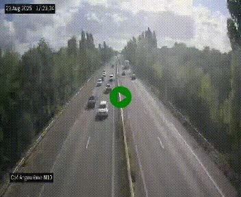 Webcam routière à la fin de la N10, en périphérique ouest d'Angouleme, proche de la jonction avec l'A10