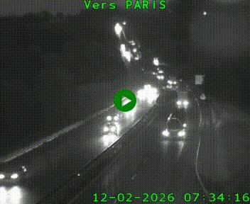 Caméra routière sur l'autoroute A20 à Bessines-sur-Gartempe. Vue orientée vers Paris