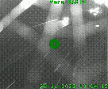 Caméra routière sur l'autoroute A20 à Saint-Hilaire-Bonneval, au sud de Limoges. Vue orientée vers Paris