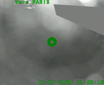 Caméra routière sur l'autoroute A20 à Saint-Pardoux-l'Ortigier, à la jonction avec l'A89. Vue orientée vers Paris