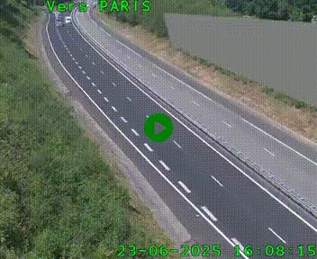 Caméra routière sur l'autoroute A20 à Saint-Pardoux-l'Ortigier, à la jonction avec l'A89. Vue orientée vers Paris