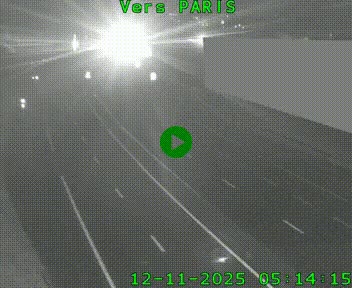 Caméra routière sur l'autoroute A20 à Brive-la-Gaillarde, à la jonction avec l'A89. Vue orientée vers Paris