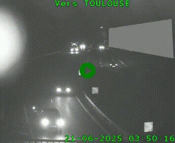 Caméra routière sur l'autoroute A20 à Noailles, en périphérie de Brive-la-Gaillarde. Vue orientée vers Toulouse