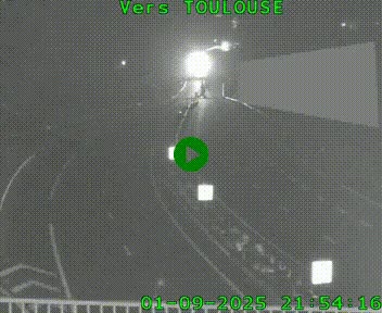 Caméra routière sur l'autoroute A20 à Noailles, en périphérie de Brive-la-Gaillarde. Vue orientée vers Toulouse