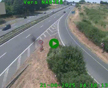 Webcam N147 au nord de Poitiers et à la jonction avec la A10