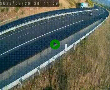 Caméra autoroute A75 à hauteur de la sortie 42 (Rodez, Laissac, Aire de l'Auvergne) située sur la commune d'Auberoques, près de Sévérac-le-Château