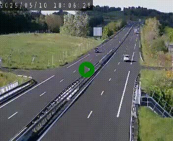 Caméra autoroutière France - A75, Coren, en direction de Montpellier