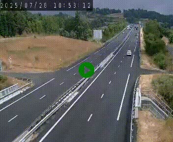 Caméra autoroutière France - A75, Coren, en direction de Montpellier