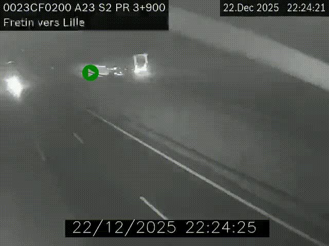 Webcam autoroute A23 à hauteur de Fretin. Vue orientée vers Lille