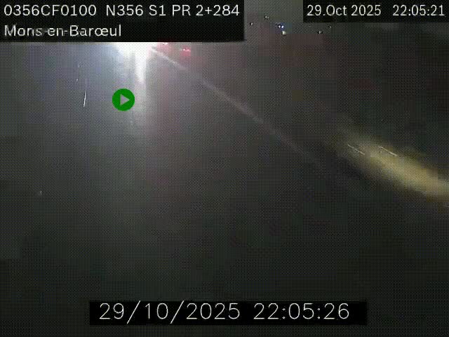 Webcam à l'entrée de Lille en direction du périphérique, à proximité de Mons-en-Baroeul sur la N356