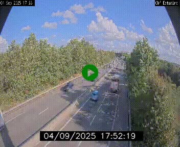 Webcam sur le périphérique de Nantes (N844) après la Porte de Bouguenais, à l'ouest de la ville