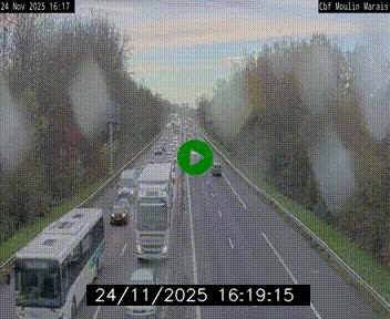 Webcam sur le périphérique de Nantes (N844) entre la Porte de Saint-Luce et la Porte d'Anjou, à l'est de la ville