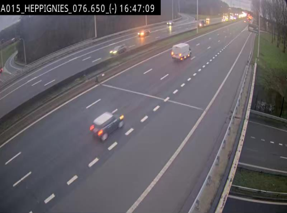 Webcam autoroute Belgique - Heppignies - E42 direction Namur - BK 76.4