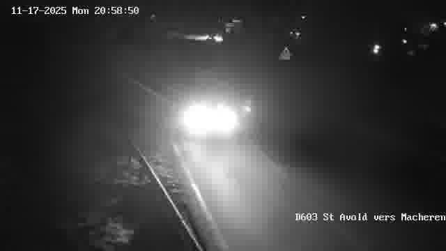 Webcam sur la D603 située à proximité de Saint-Avold. Vue orientée vers Macheren.