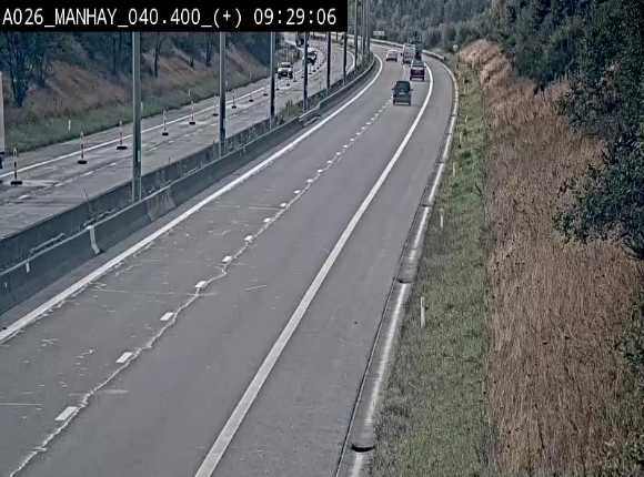 Webcam autoroute A26/E25 à hauteur de Manhay, avant la jonction avec la N651 en direction de Luxembourg - BK 40.4