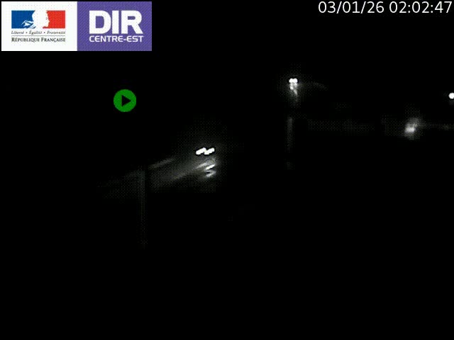 Caméra de circulation routière sur le boulevard périphérique Laurent Bonnevay de Lyon (D383) à hauteur de Bron, avant la jonction avec l'A43. Vue orientée vers l'échangeur