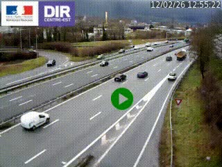 Webcam sur la Nationale 201 à hauteur de la sortie Chambéry-Nord, avant à la jonction entre l'A41 et l'A43, en direction de Lyon