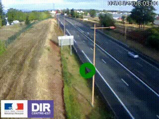 Webcam à Mably, à proximité de Roanne en direction de Moulins sur la N7