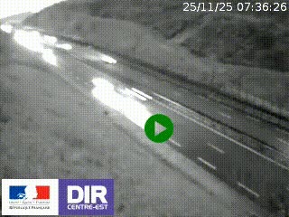 Webcam au niveau du col de Bois Clair à hauteur de Cluny sur la N79. Vue orientée vers Mâcon