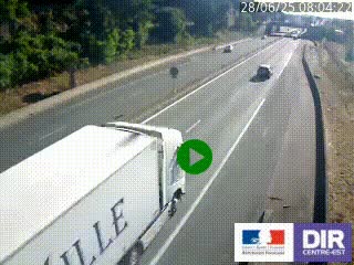 Caméra autoroutière sur l'A47 à hauteur de Givors, a proximité de Lyon. La webcam est orientée vers Lyon