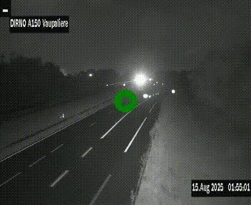 Webcam autoroute A150 à hauteur de La Vaupalière en périphérie de Rouen. Vue orientée vers Rouen