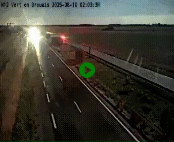 Webcam à hauteur de Vert-en-Drouais sur la N12, en périphérie de Dreux. Vue orientée vers Alençon
