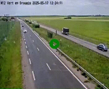 Webcam à hauteur de Vert-en-Drouais sur la N12, en périphérie de Dreux. Vue orientée vers Alençon