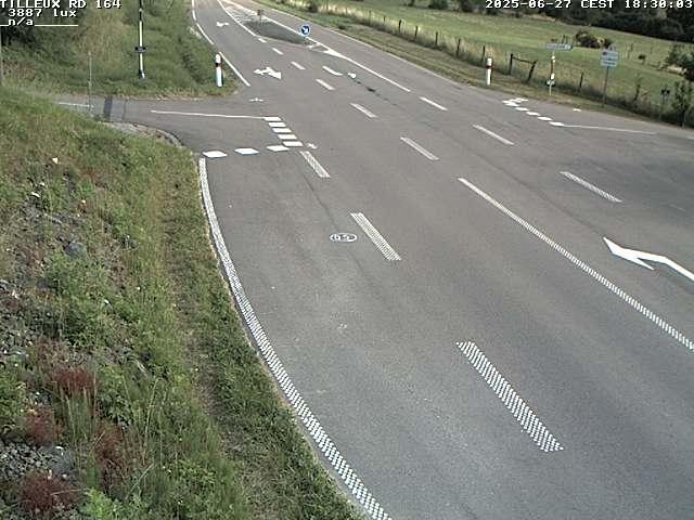 Webcam sur la RD164 à Tilleux. Vue orientée vers Neufchâteau