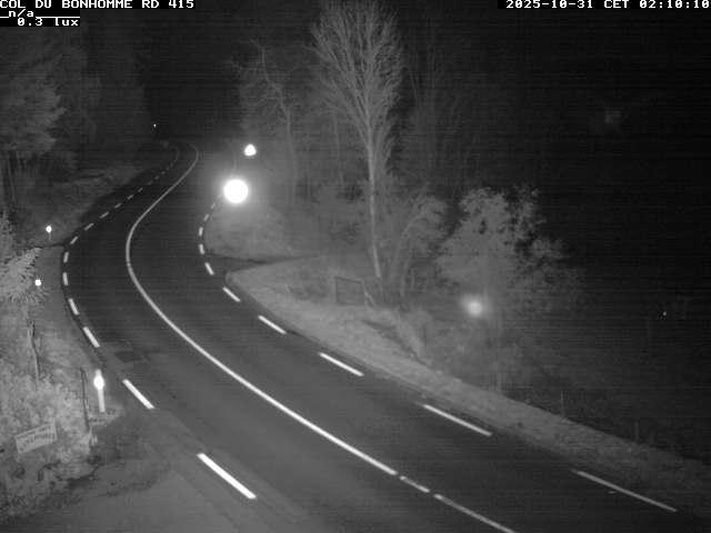 Caméra à proximité du col du Bonhomme sur la D415 à Plainfaing vers l'Alsace