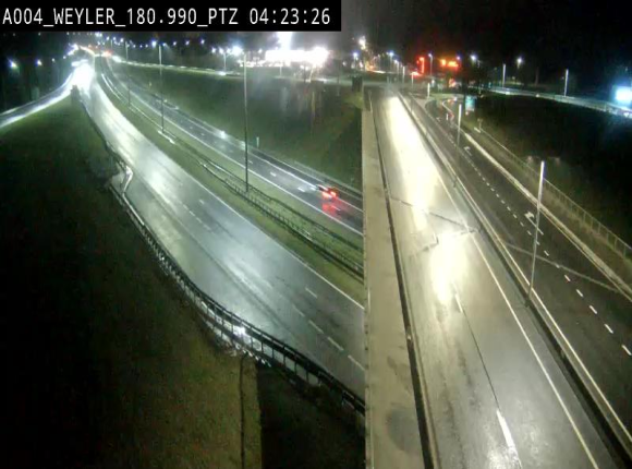 Webcam à la jonction entre la N81 et l'E411 à hauteur de la sortie 32 Longwy/Messancy à Arlon. Vue orientée vers Bruxelles